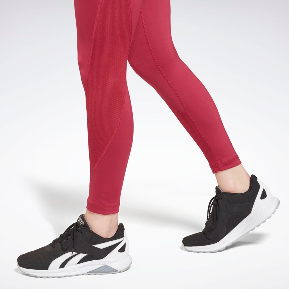 Reebok Workout Ready Mesh Leggings Punch Berry | PKLVCU-958