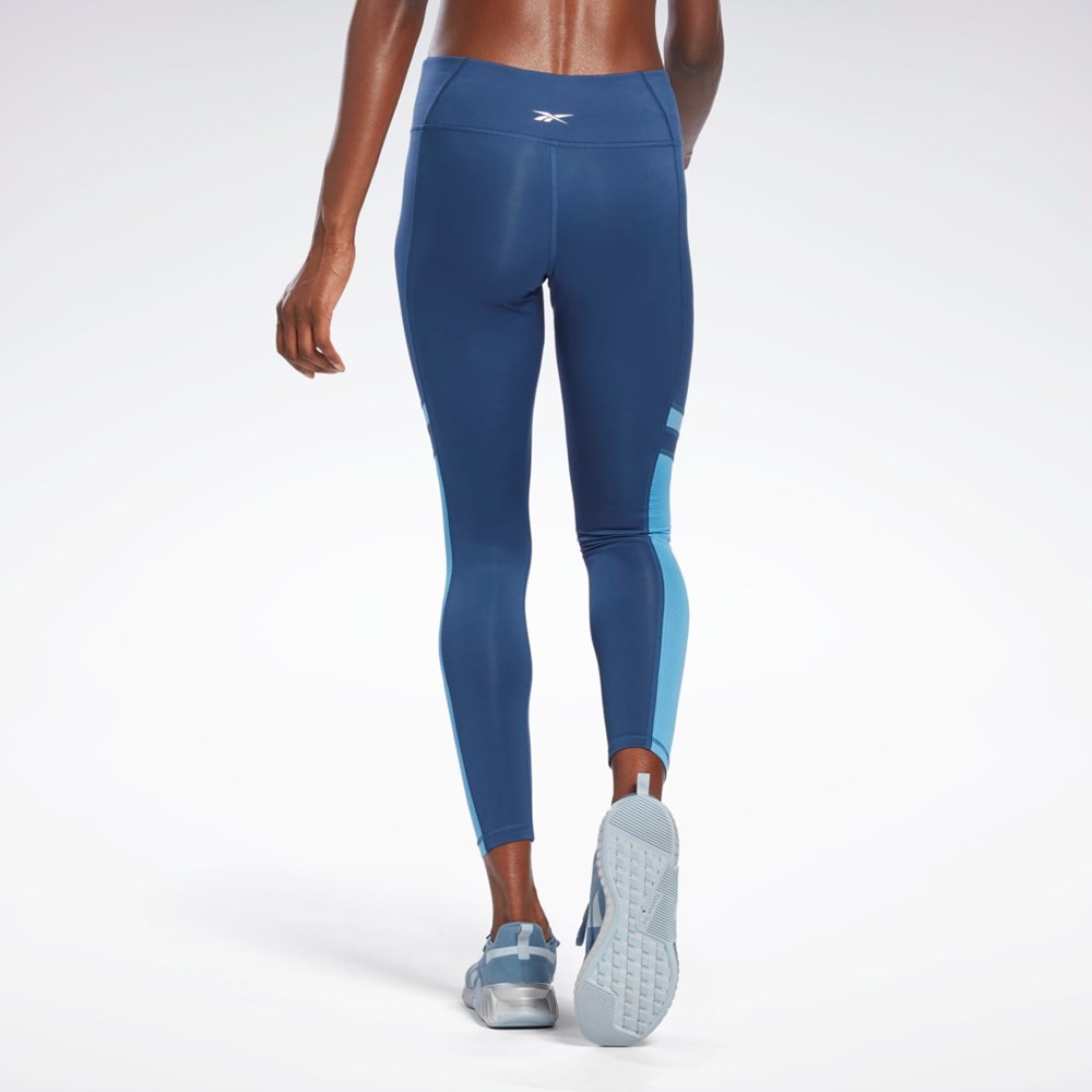 Reebok Workout Ready Mesh Leggings Sininen | VIXFJC-217
