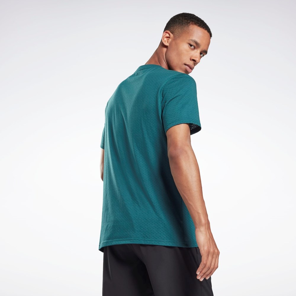 Reebok Workout Ready Mesh T-Shirt Midnight Pine | JSKRTQ-620