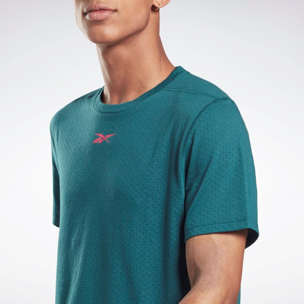 Reebok Workout Ready Mesh T-Shirt Midnight Pine | JSKRTQ-620
