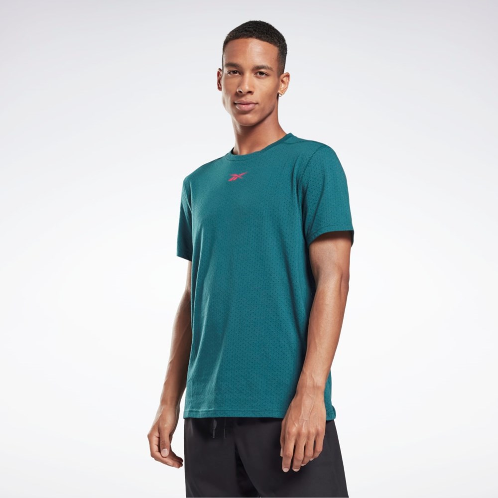 Reebok Workout Ready Mesh T-Shirt Midnight Pine | JSKRTQ-620