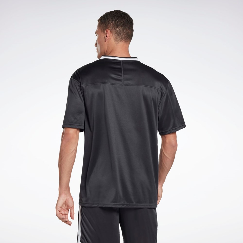 Reebok Workout Ready Mesh T-Shirt Mustat | XVUZQJ-392