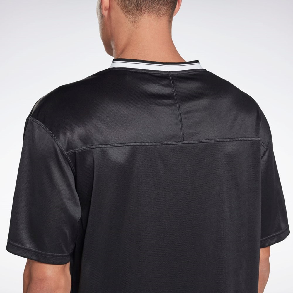 Reebok Workout Ready Mesh T-Shirt Mustat | XVUZQJ-392