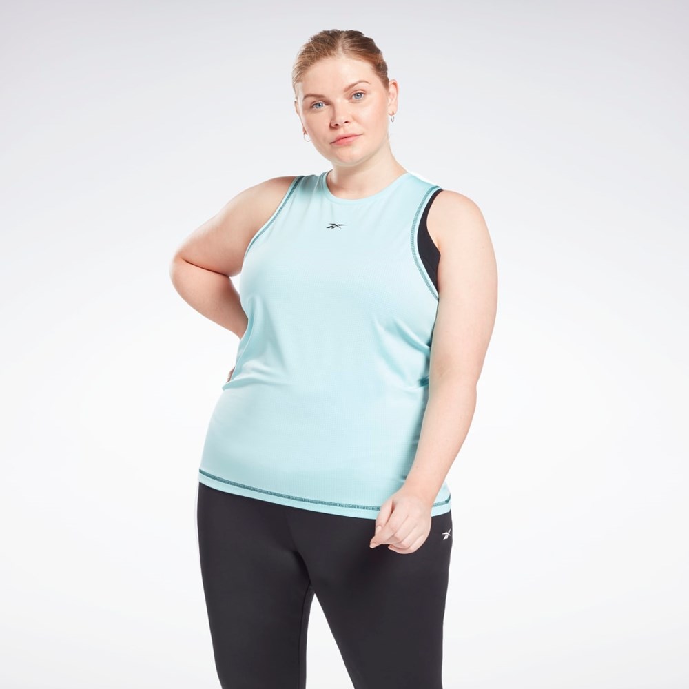 Reebok Workout Ready Mesh Tank Top (Plus Size) Digital Glow | YJIBGW-752
