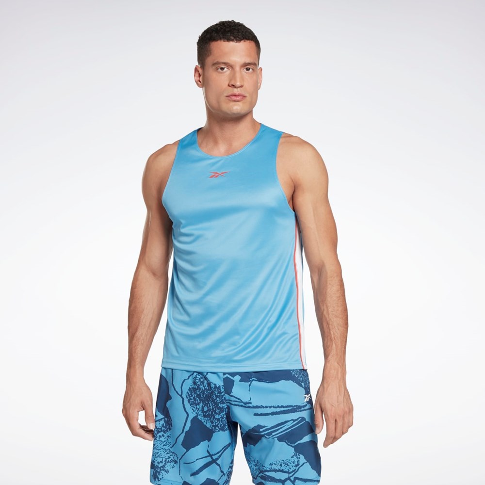 Reebok Workout Ready Mesh Tank Top Sininen | BVJIEL-457