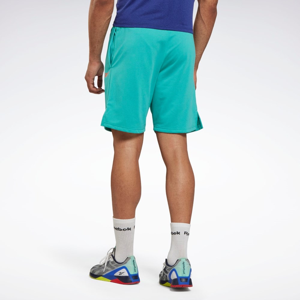 Reebok Workout Ready Mélange Shorts Semi Classic Teal | WYVSCP-413