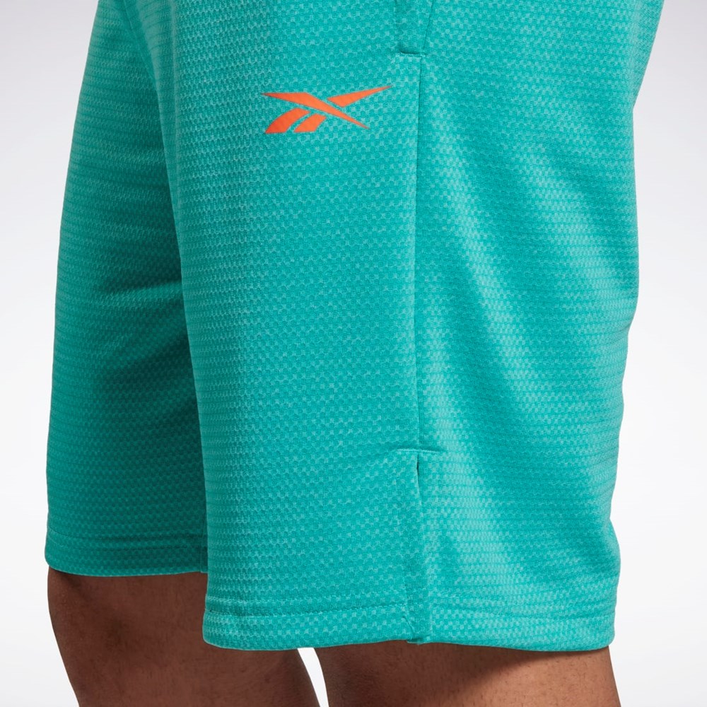 Reebok Workout Ready Mélange Shorts Semi Classic Teal | WYVSCP-413