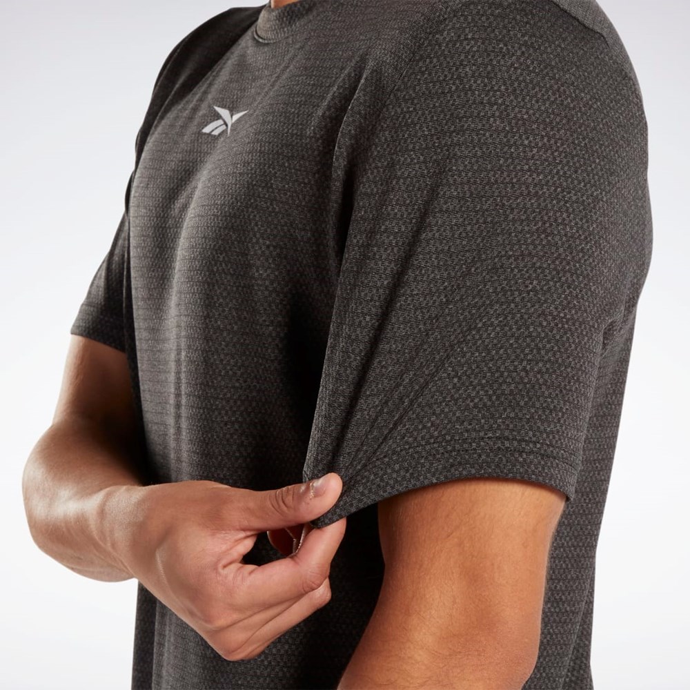 Reebok Workout Ready Mélange T-Shirt Mustat | KIDYQL-130