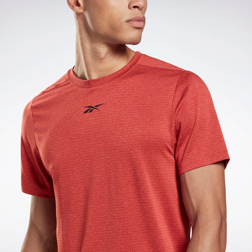 Reebok Workout Ready Mélange T-Shirt Rhodonite | RUTVLH-296