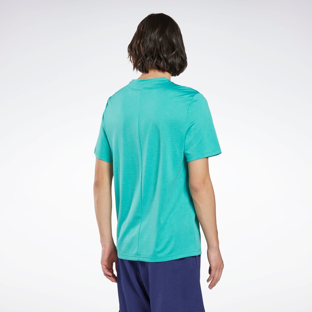 Reebok Workout Ready Mélange T-Shirt Semi Classic Teal | FCWNTA-851