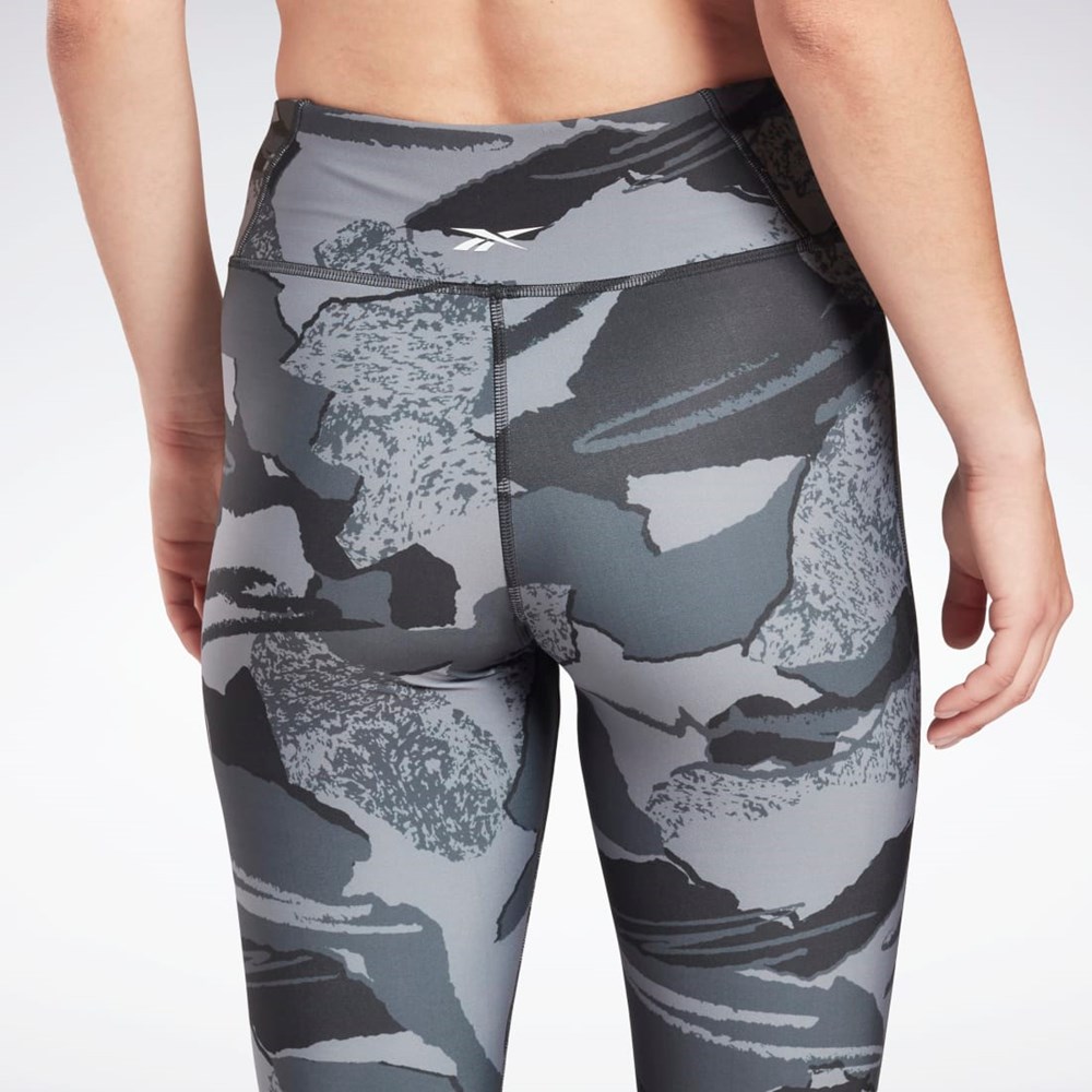 Reebok Workout Ready Printed Capri Mustat | SDGLQU-239
