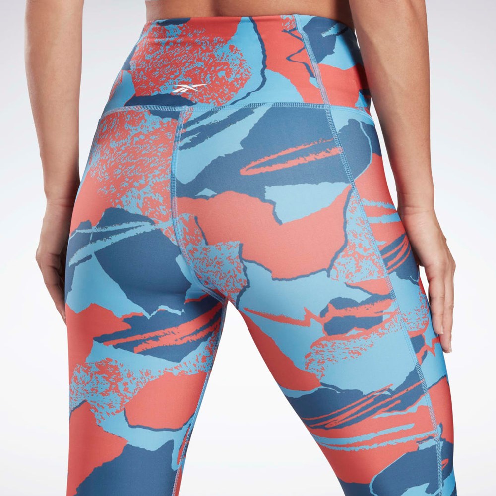 Reebok Workout Ready Printed Leggings Sininen | CODWBL-516