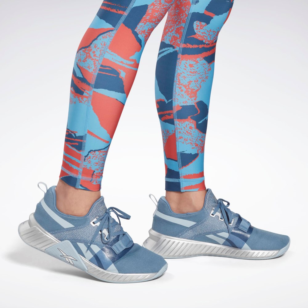 Reebok Workout Ready Printed Leggings Sininen | CODWBL-516