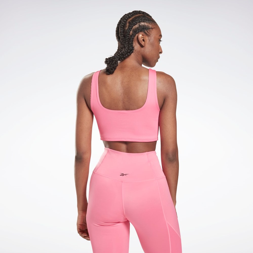 Reebok Workout Ready Rib Bralette Pinkki | CAGFRS-497