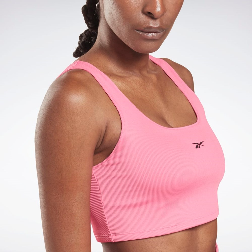 Reebok Workout Ready Rib Bralette Pinkki | CAGFRS-497
