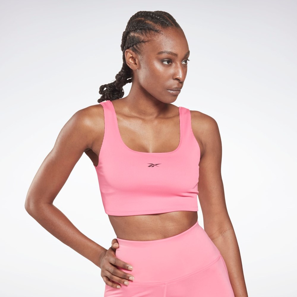 Reebok Workout Ready Rib Bralette Pinkki | CAGFRS-497