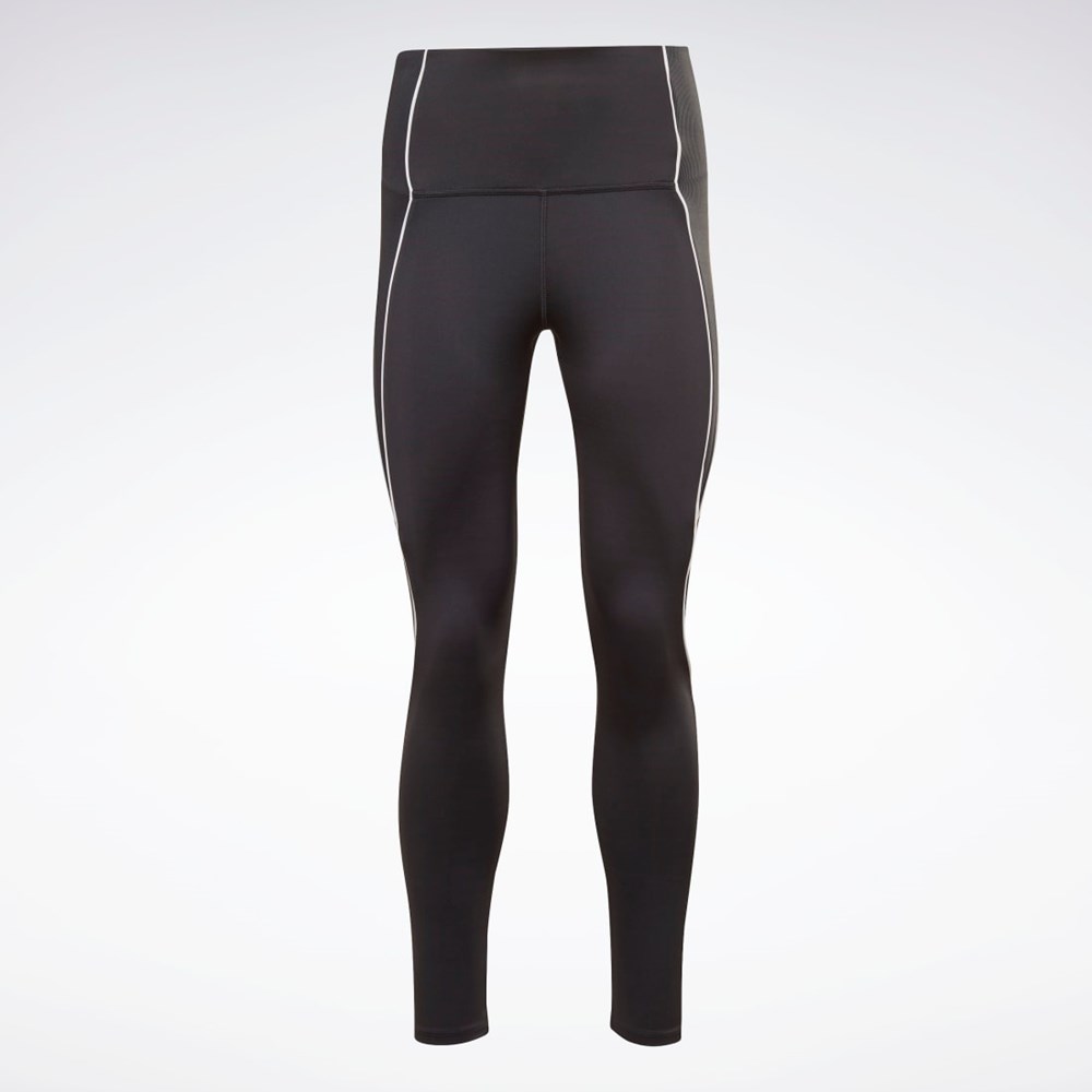 Reebok Workout Ready Ribbed High-Rise Leggings Mustat | UEOYDV-938