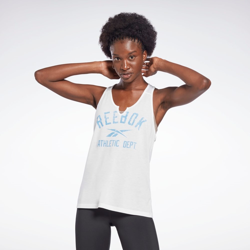 Reebok Workout Ready Supremium Big Logo Tank Top Valkoinen | FBITSZ-413