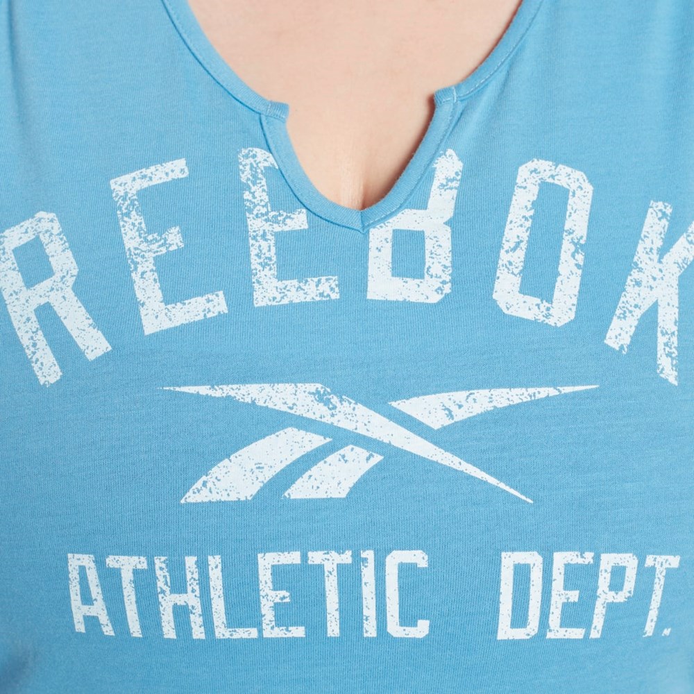 Reebok Workout Ready Supremium Big Logo Tank Top (Plus Size) Sininen | NYVPFB-376