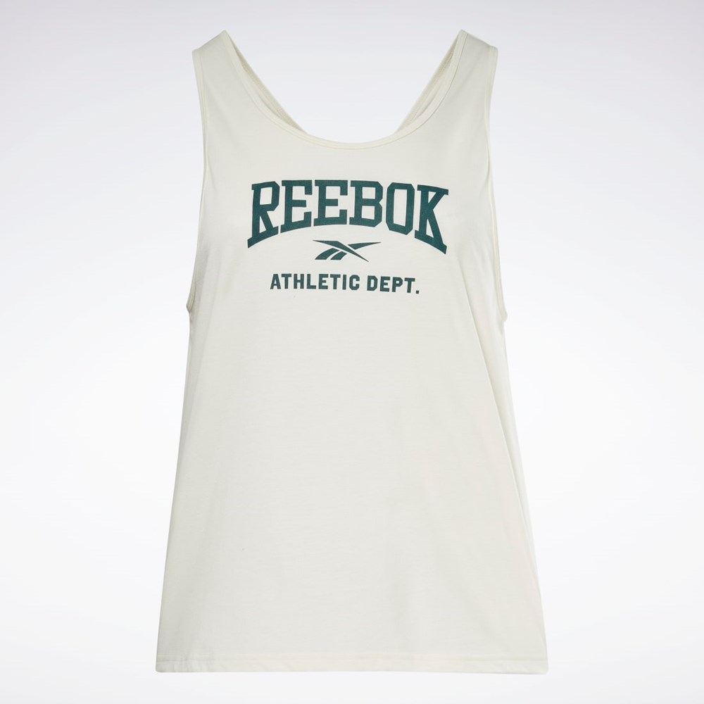 Reebok Workout Ready Supremium Graafinen Tank Top (Plus Size) Valkoinen | LKWFMJ-074