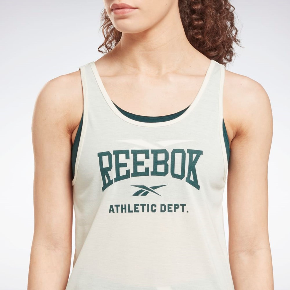 Reebok Workout Ready Supremium Graafinen Tank Top Valkoinen | MLQKUE-564
