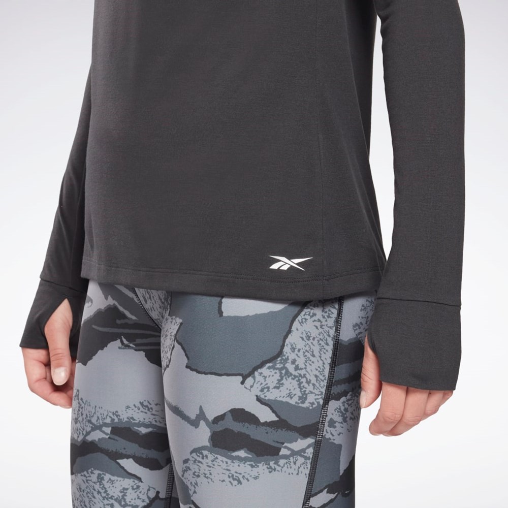 Reebok Workout Ready Supremium Long Sleeve T-Shirt Mustat | RMTZAU-983