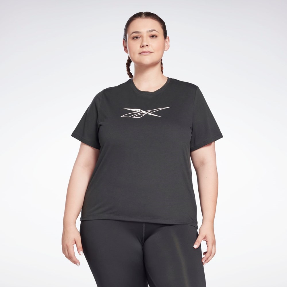 Reebok Workout Ready Supremium T-Shirt (Plus Size) Mustat | FNJUBA-018