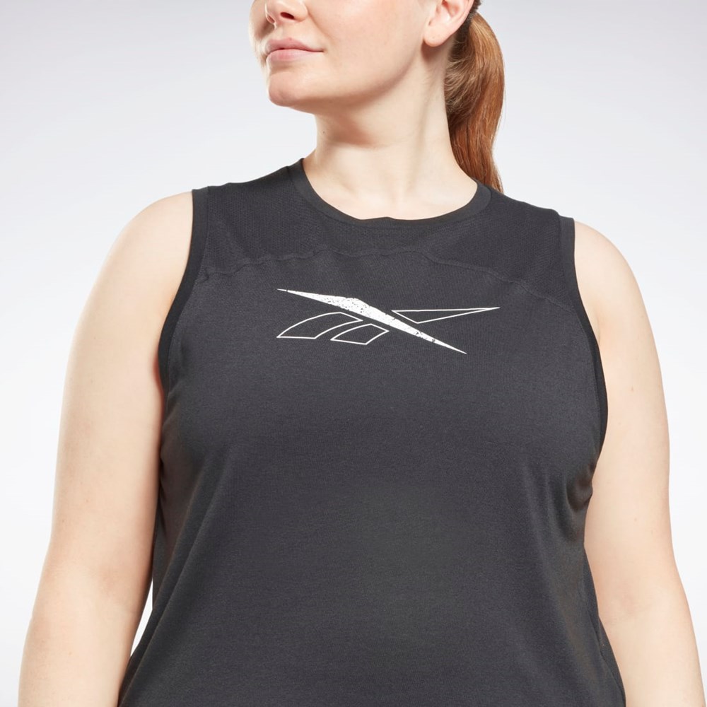 Reebok Workout Ready Supremium Tank Top (Plus Size) Mustat | NKBIHU-354