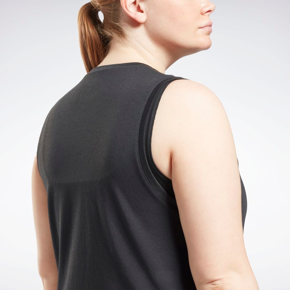 Reebok Workout Ready Supremium Tank Top (Plus Size) Mustat | NKBIHU-354