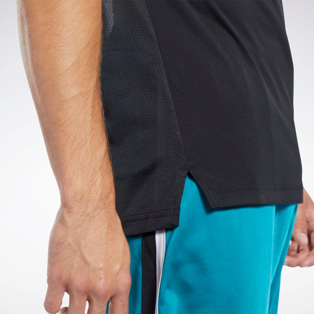 Reebok Workout Ready Tech Tee Mustat | DOHJKC-143