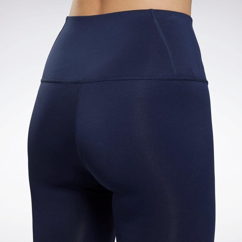 Reebok Workout Ready Vector Leggings Laivastonsininen | KSFVXP-649