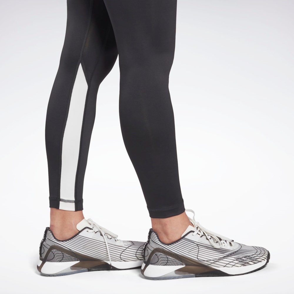 Reebok Workout Ready Vector Leggings Mustat | ELASJN-958