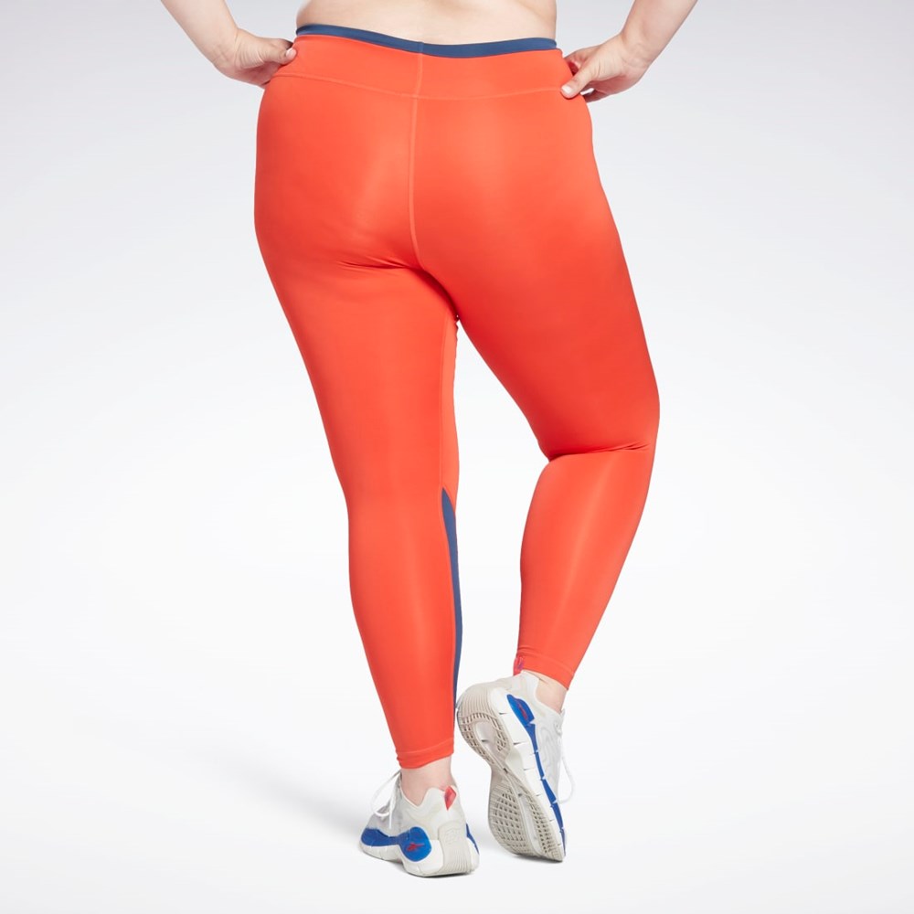 Reebok Workout Ready Vector Leggings (Plus Size) Punainen | ALJXGZ-174