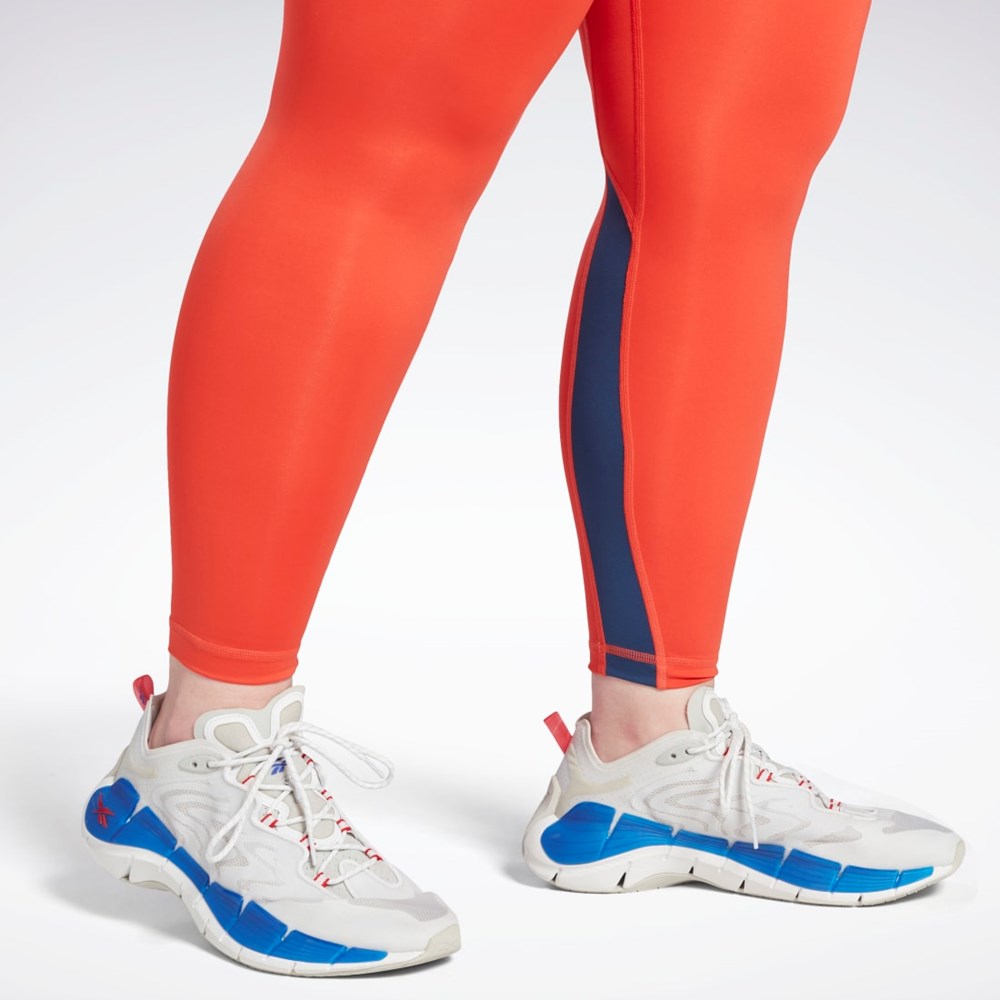 Reebok Workout Ready Vector Leggings (Plus Size) Punainen | ALJXGZ-174