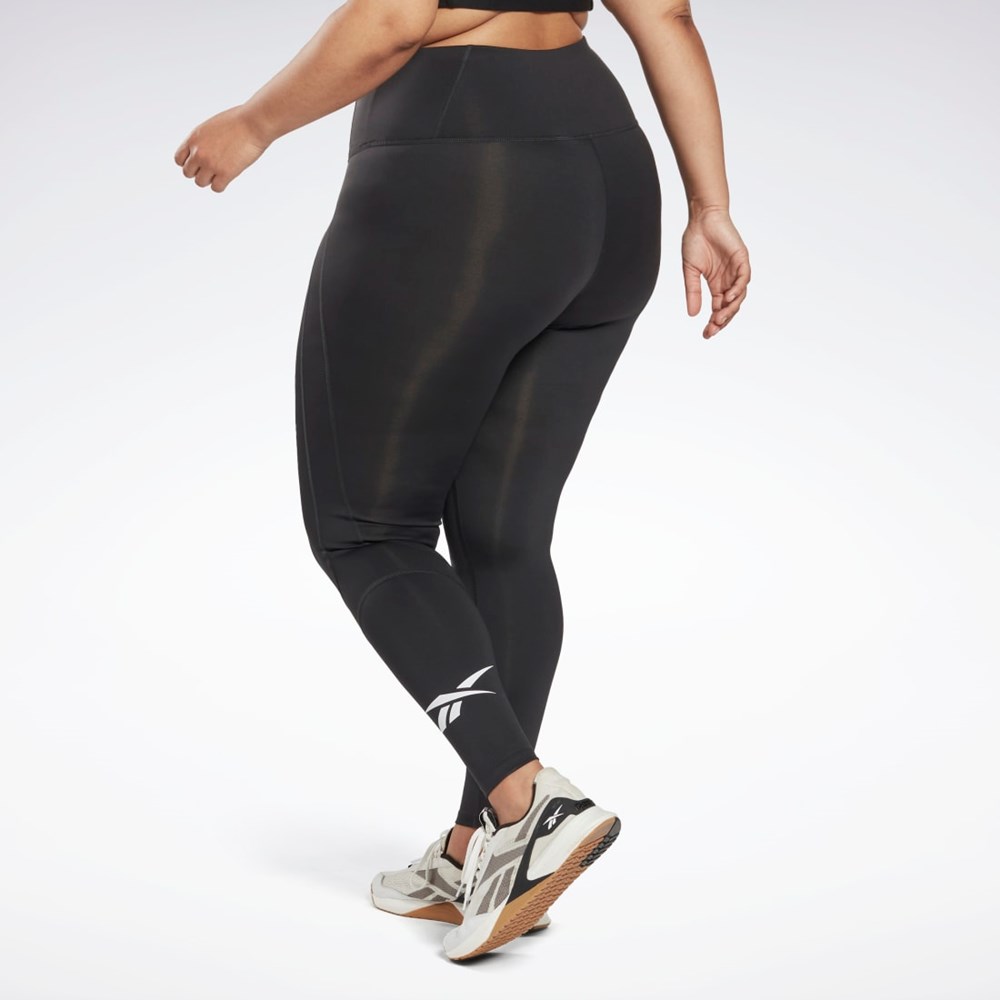 Reebok Workout Ready Vector Leggings (Plus Size) Mustat | NCOHIF-024