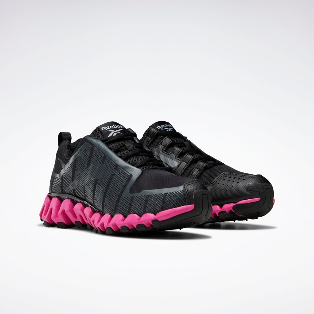 Reebok ZigWild Trail 6 Shoes Mustat Harmaat Pinkki | ZBEISG-650