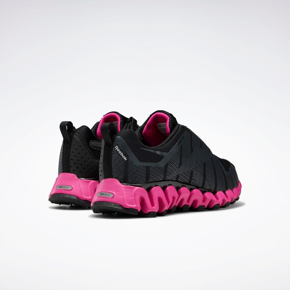 Reebok ZigWild Trail 6 Shoes Mustat Harmaat Pinkki | ZBEISG-650