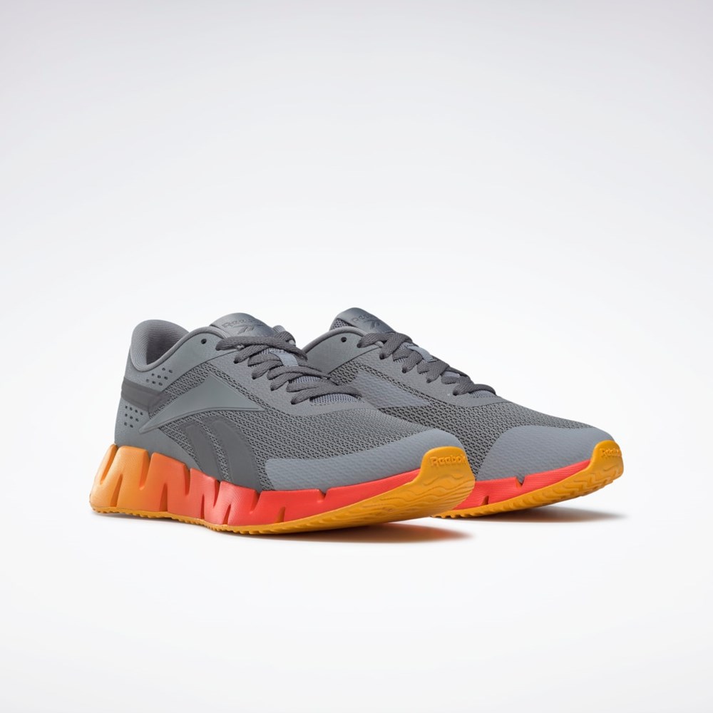 Reebok Zig Dynamica 2 Shoes Harmaat Punainen Kultaiset | LZNOGF-401