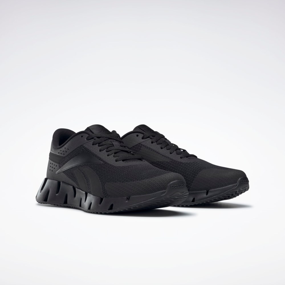 Reebok Zig Dynamica 2 Shoes Mustat Mustat Mustat | ZKBRHI-843