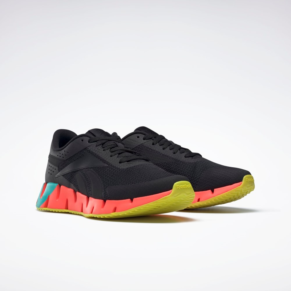 Reebok Zig Dynamica 2 Shoes Mustat Oranssi Keltainen | STRNGJ-659