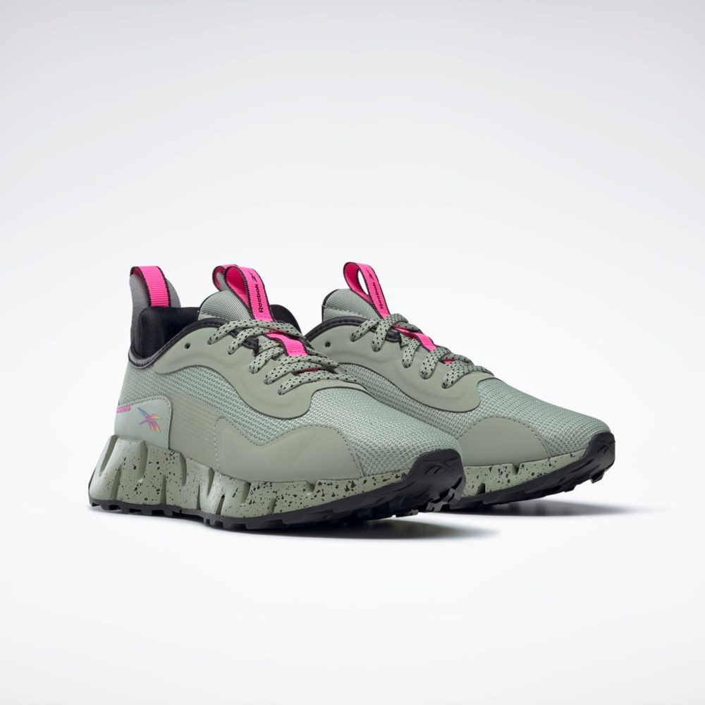 Reebok Zig Dynamica Adventure Shoes Harmaat Mustat Pinkki | RPUXNK-519