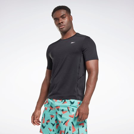 Reebok ACTIVCHILL Athlete T-Shirt Mustat | TLNIBY-826