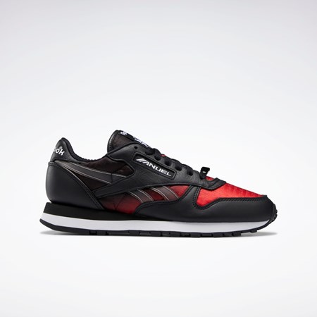 Reebok Anuel Classic Leather Shoes Mustat Punainen Valkoinen | BTDAMH-135
