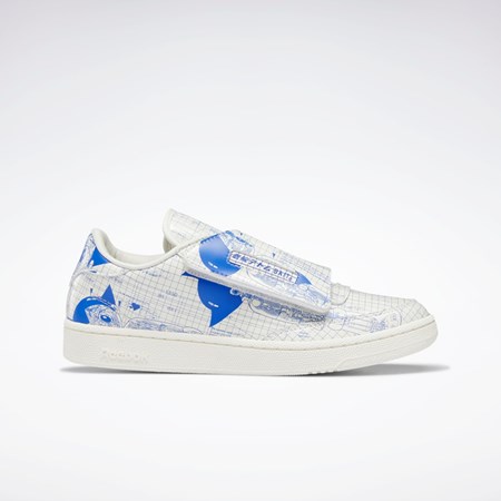 Reebok BAIT X Astro Boy Club C Stomper Shoes Chalk / Chalk / Chalk | LQSDUX-249