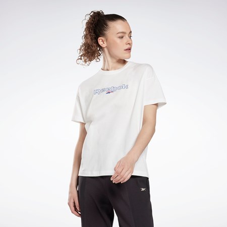 Reebok Brand T-Shirt Valkoinen | VCFMTQ-086