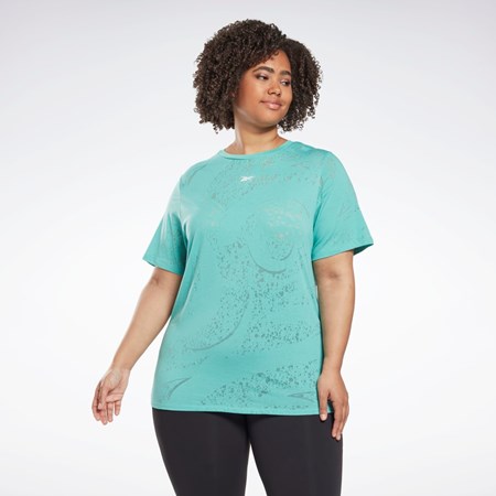 Reebok Burnout T-Shirt (Plus Size) Semi Classic Teal | HULAVX-582