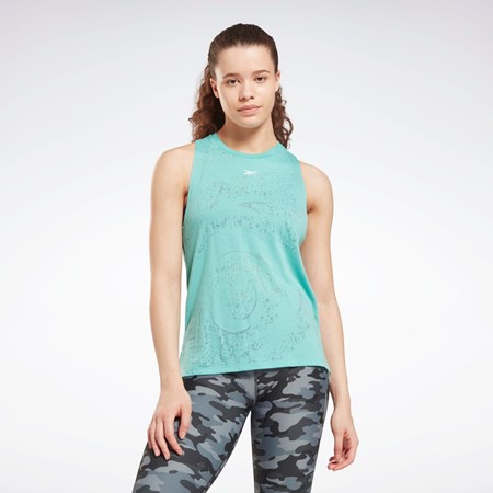 Reebok Burnout Tank Top Semi Classic Teal | ELHIKG-071