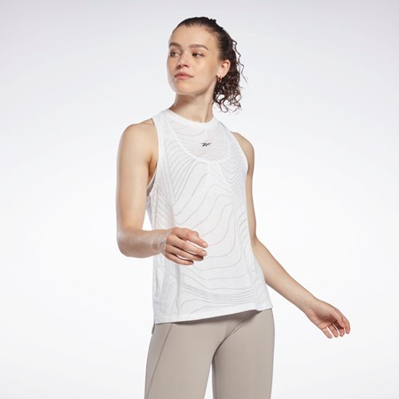 Reebok Burnout Tank Top Valkoinen | NGQBEF-172