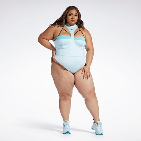 Reebok Cardi B Body Layer (Plus Size) Sininen | ICQYKG-472