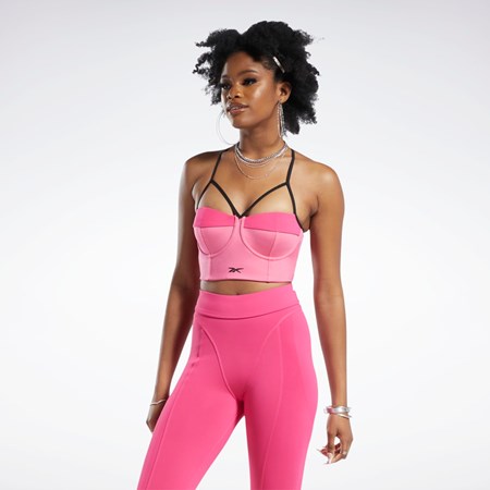 Reebok Cardi B Bralette Pinkki Pinkki | SCFJZY-584